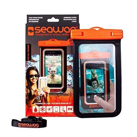 Seawag Universal Waterproof Case For Smartphone 5.7" (Black/Pink